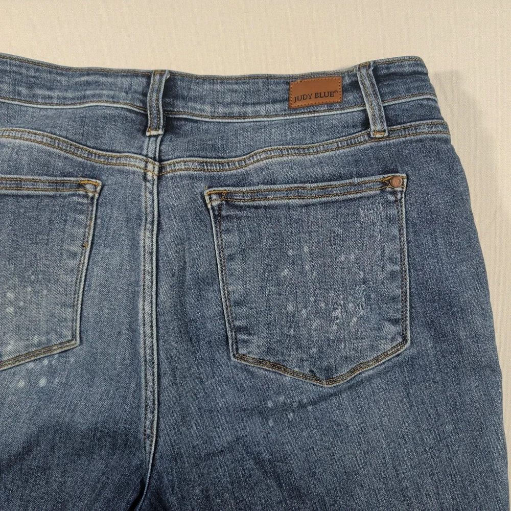 Judy Blue Jeans Womens 13/31 Blue Boyfriend Fit JB82346DK Stretch Medium Wash